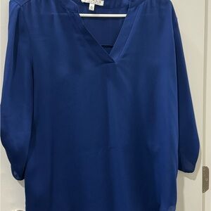 Sheer-like Cobalt Blouse